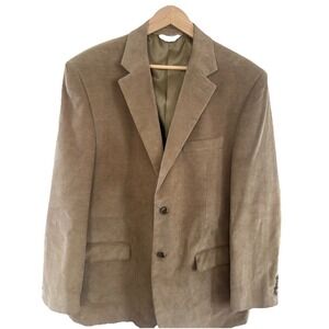 Joseph & Feiss Mens 44R Tan Camel Corduroy Sport Coat 2 Button Jacket Blazer